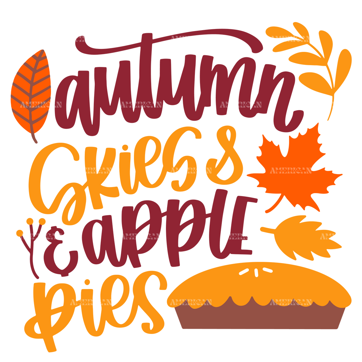 Autumn Skies Apple Pies DTF Transfer