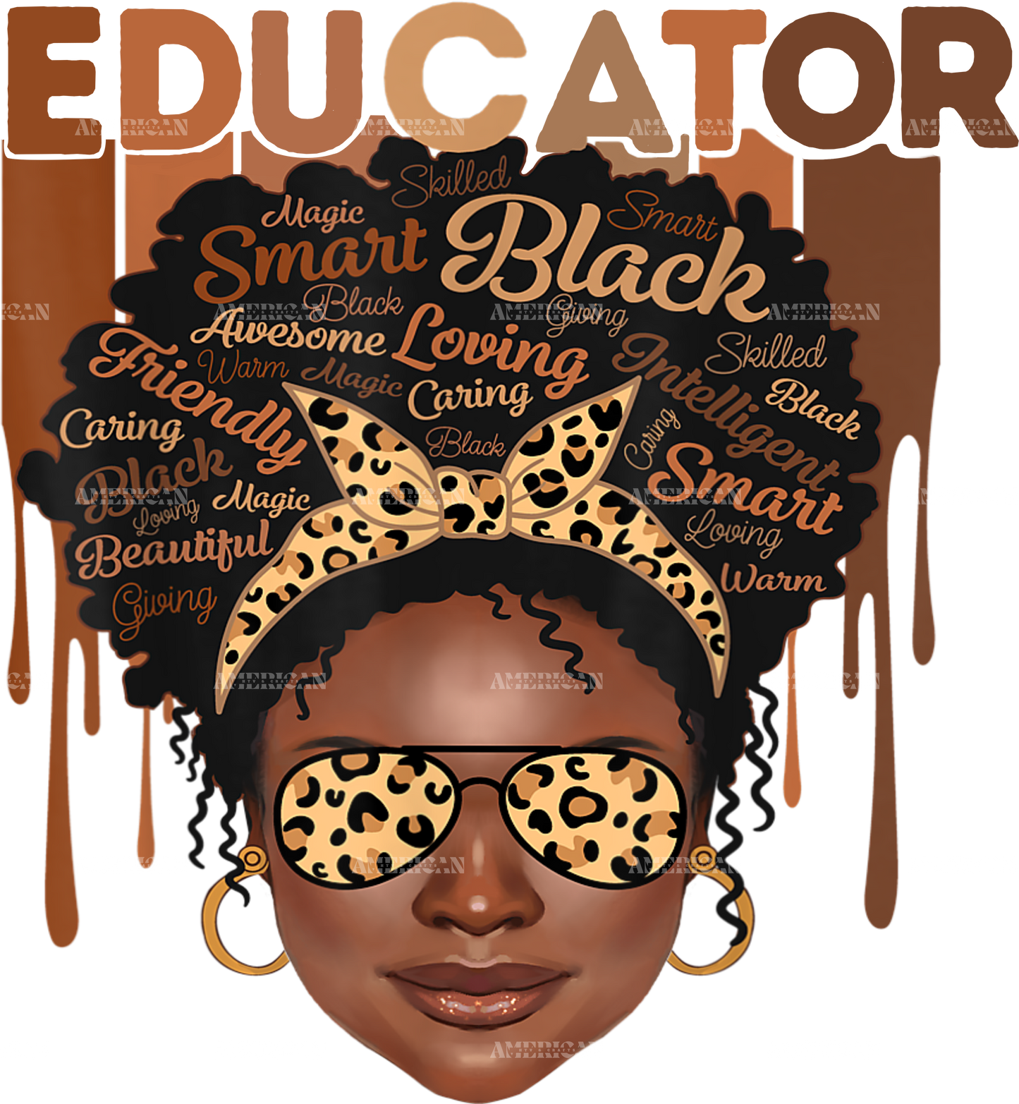 Black Educator DTF Transfer
