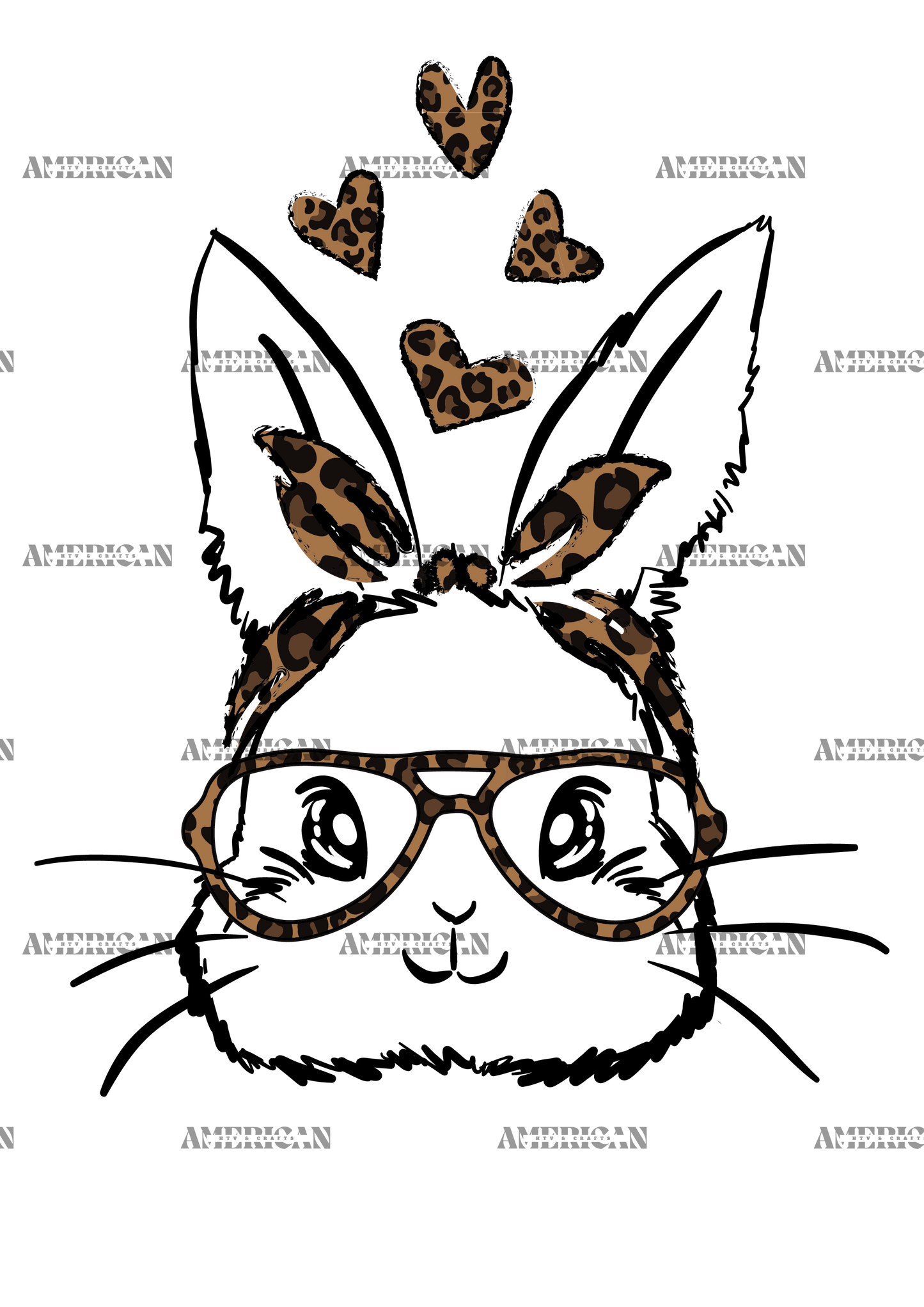 Bunny Leopard DTF Transfer