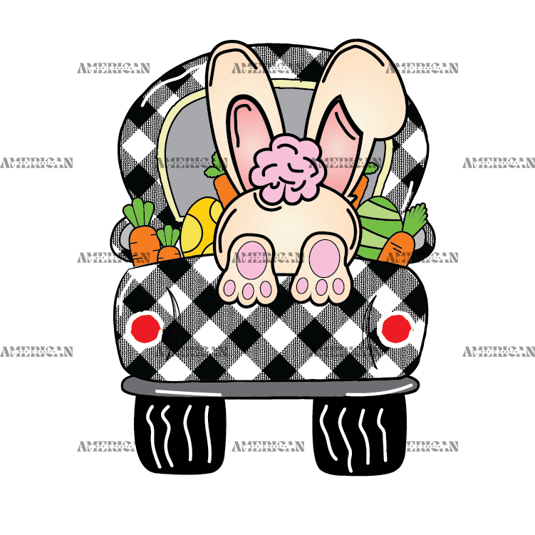 Easter Truck DTF Transfer