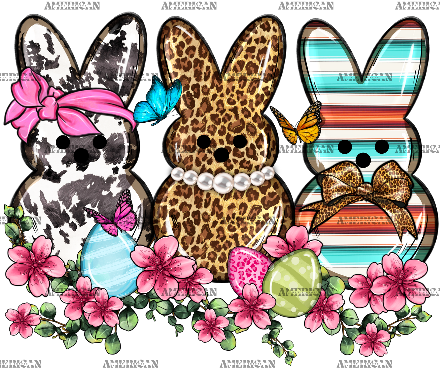 Easter Western Peeps DTF Transfer
