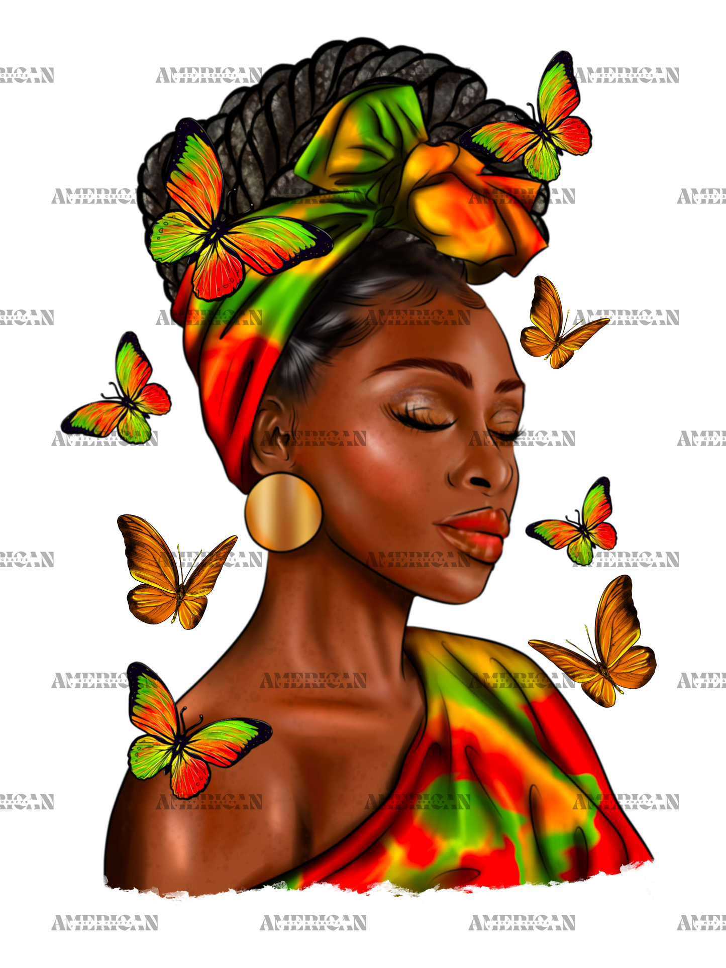 Juneteenth Afro Woman-4 DTF Transfer