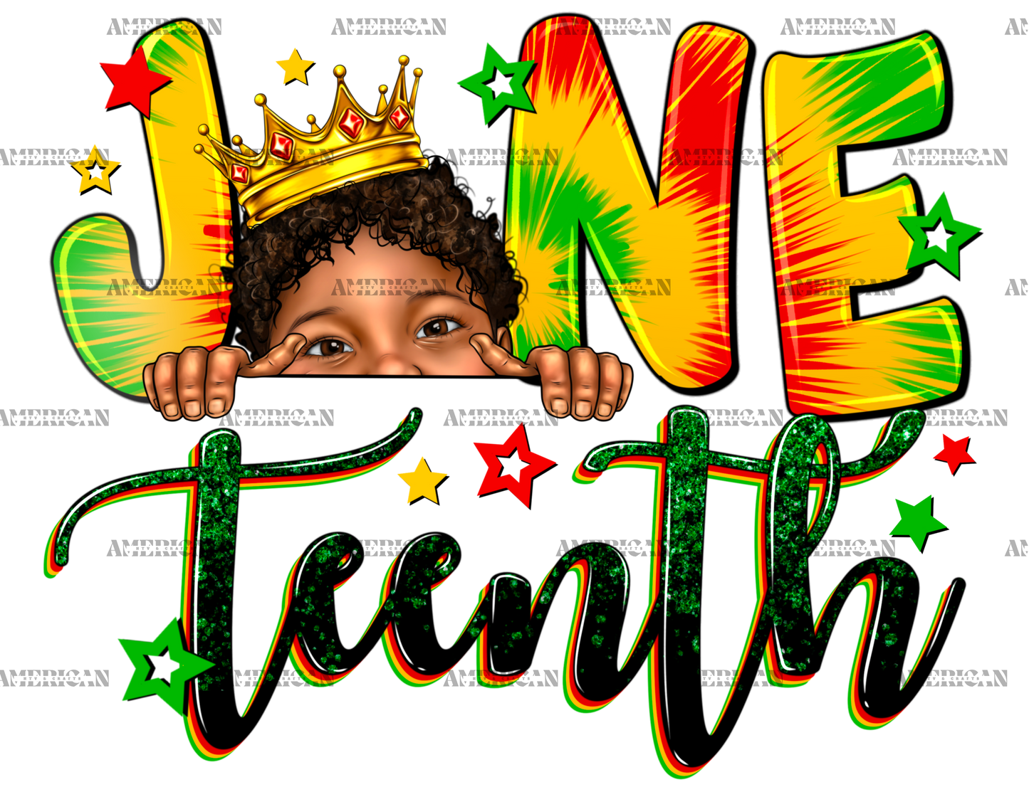 Juneteenth Black Boy DTF Transfer