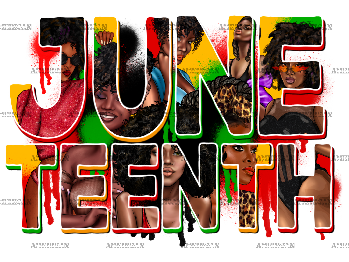 Juneteenth Blacks DTF Transfer