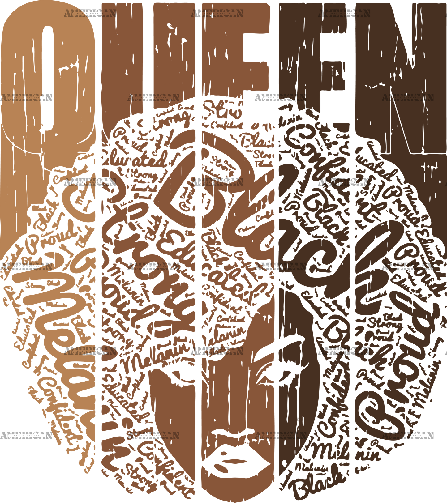 Melanin Queen-3 DTF Transfer