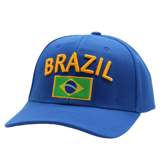 Flag Embroidered Blue Caps