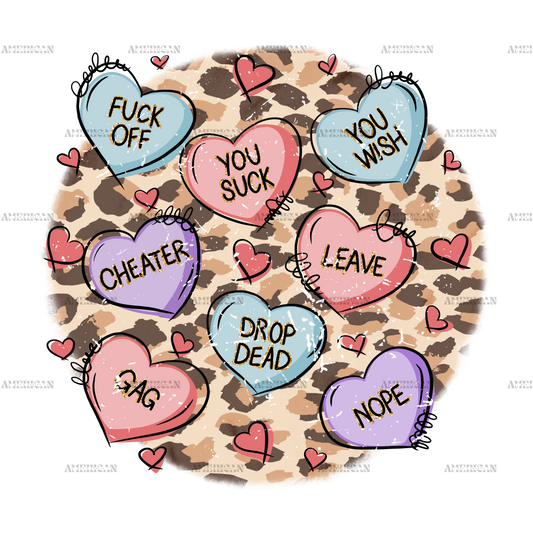 Anti Valentine Hearts DTF Transfer