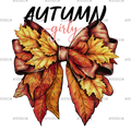 Autumn Girly Bow-3 DTF Transfer