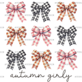 Autumn Girly Bows-1 DTF Transfer