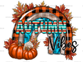 Autumn Vibes Rainbow DTF Transfer