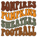Bonfires Pumpkin Sweaters Football DTF Transfer