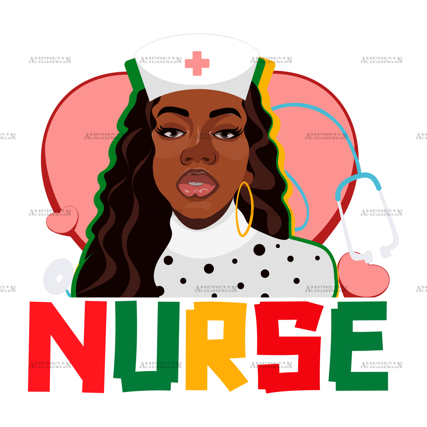 Black Nurse DTF Transfer