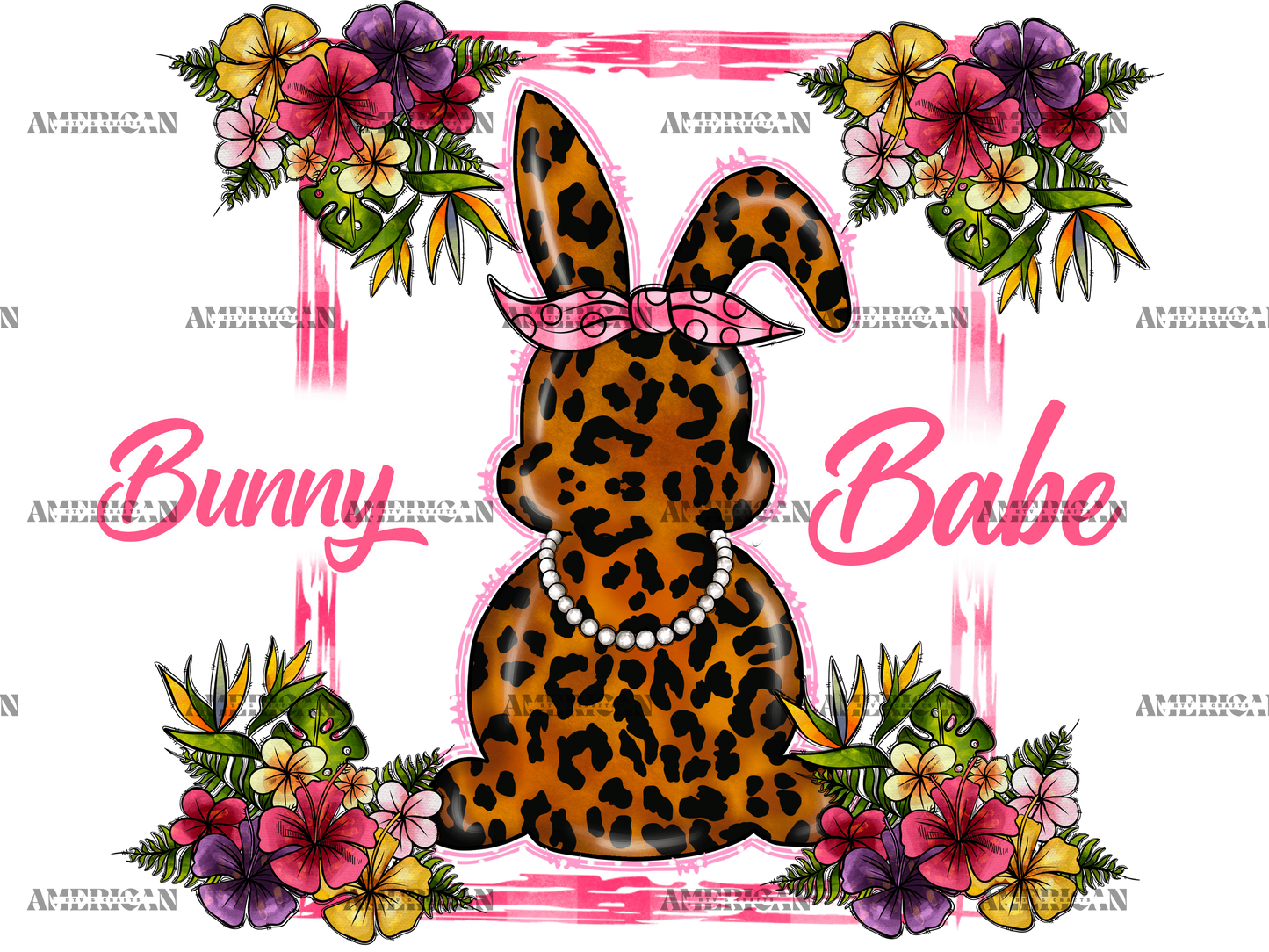 Bunny Babe Frame DTF Transfer