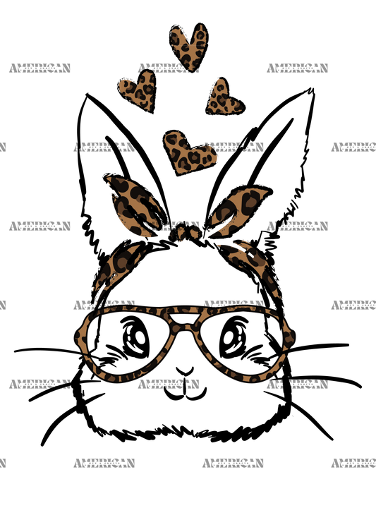 Bunny Leopard DTF Transfer