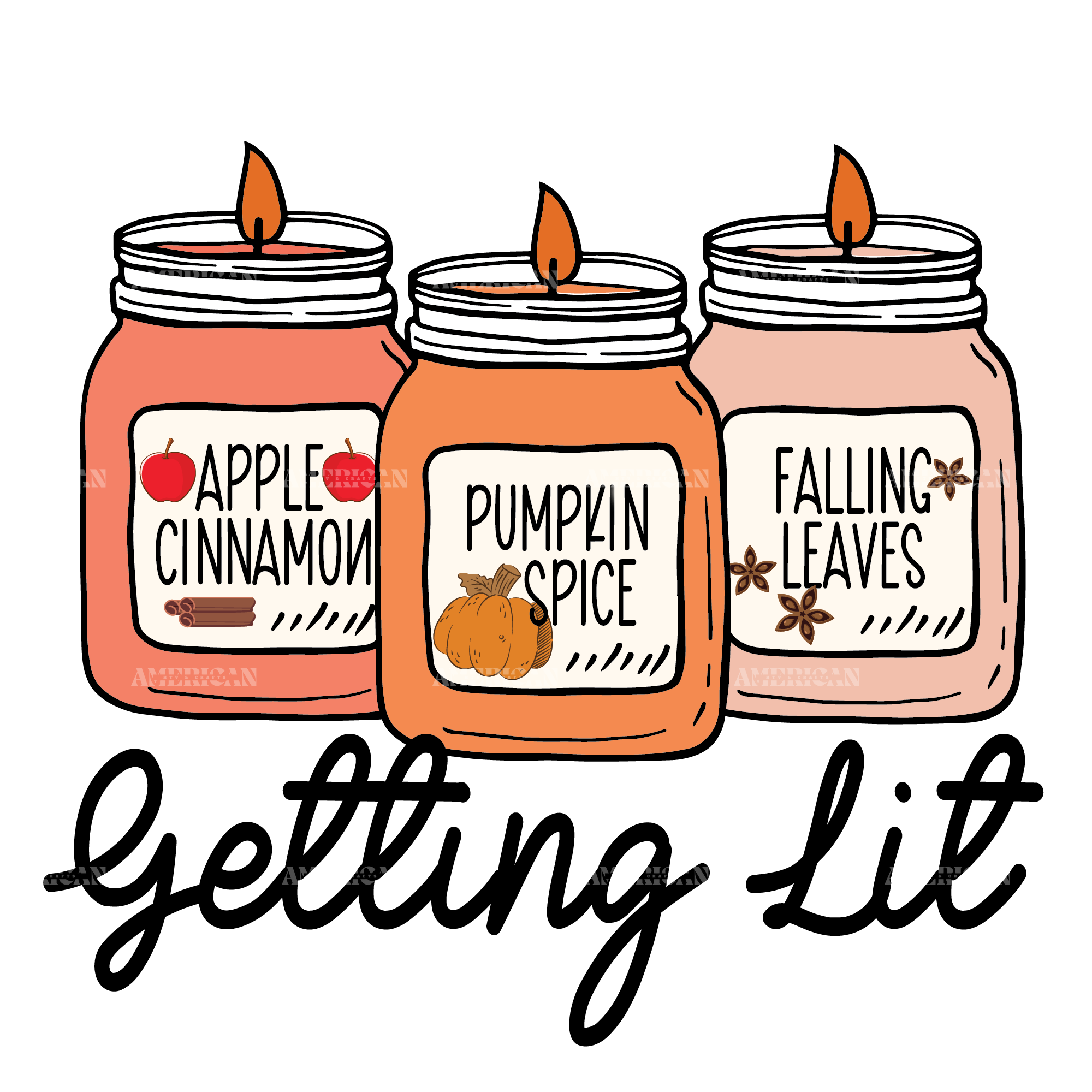 Candles Getting Lit-2 DTF Transfer