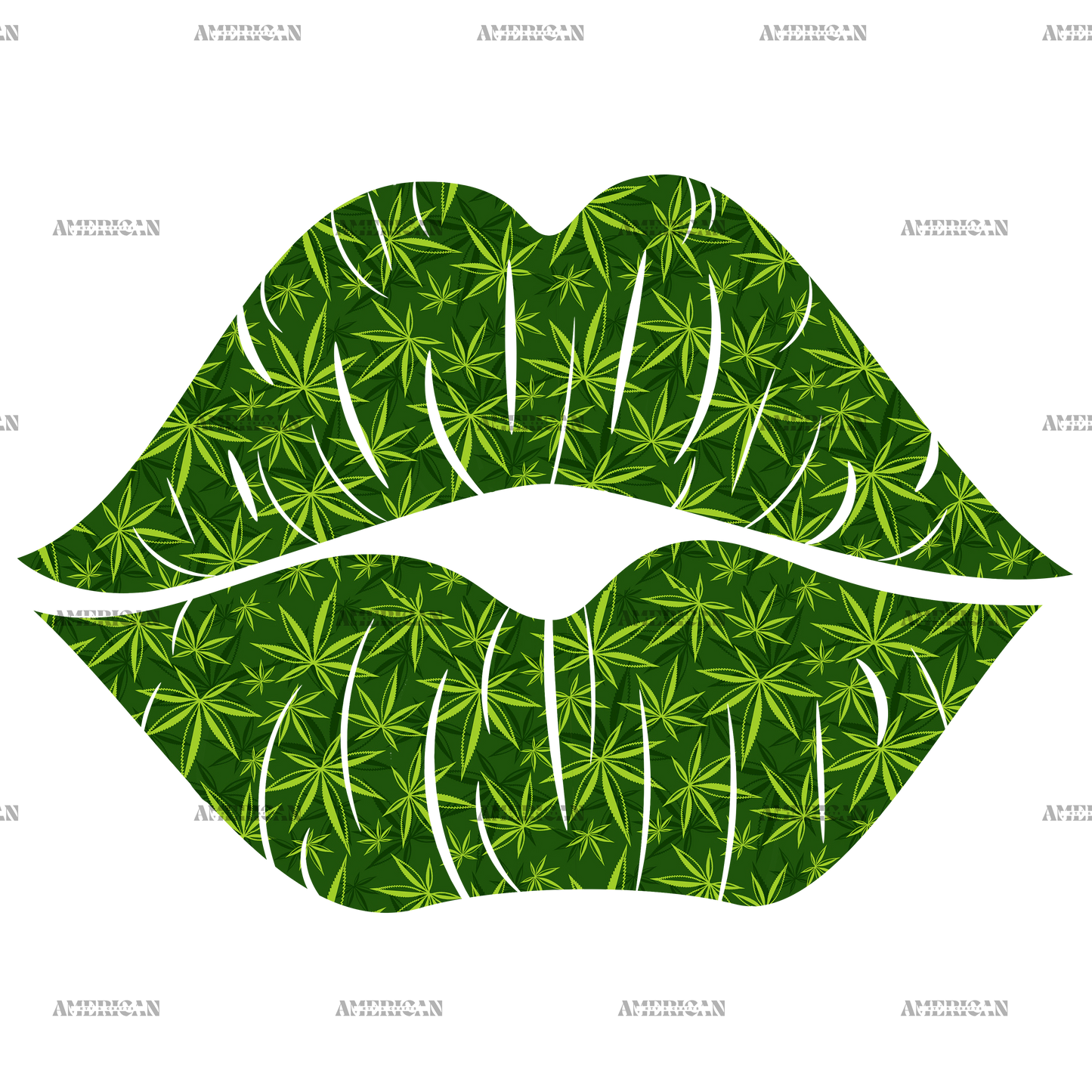 Cannabis Sexy Lip Kisses DTF Transfer