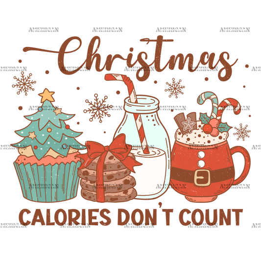 Christmas Calories Don't Count-3 DTF Transfer