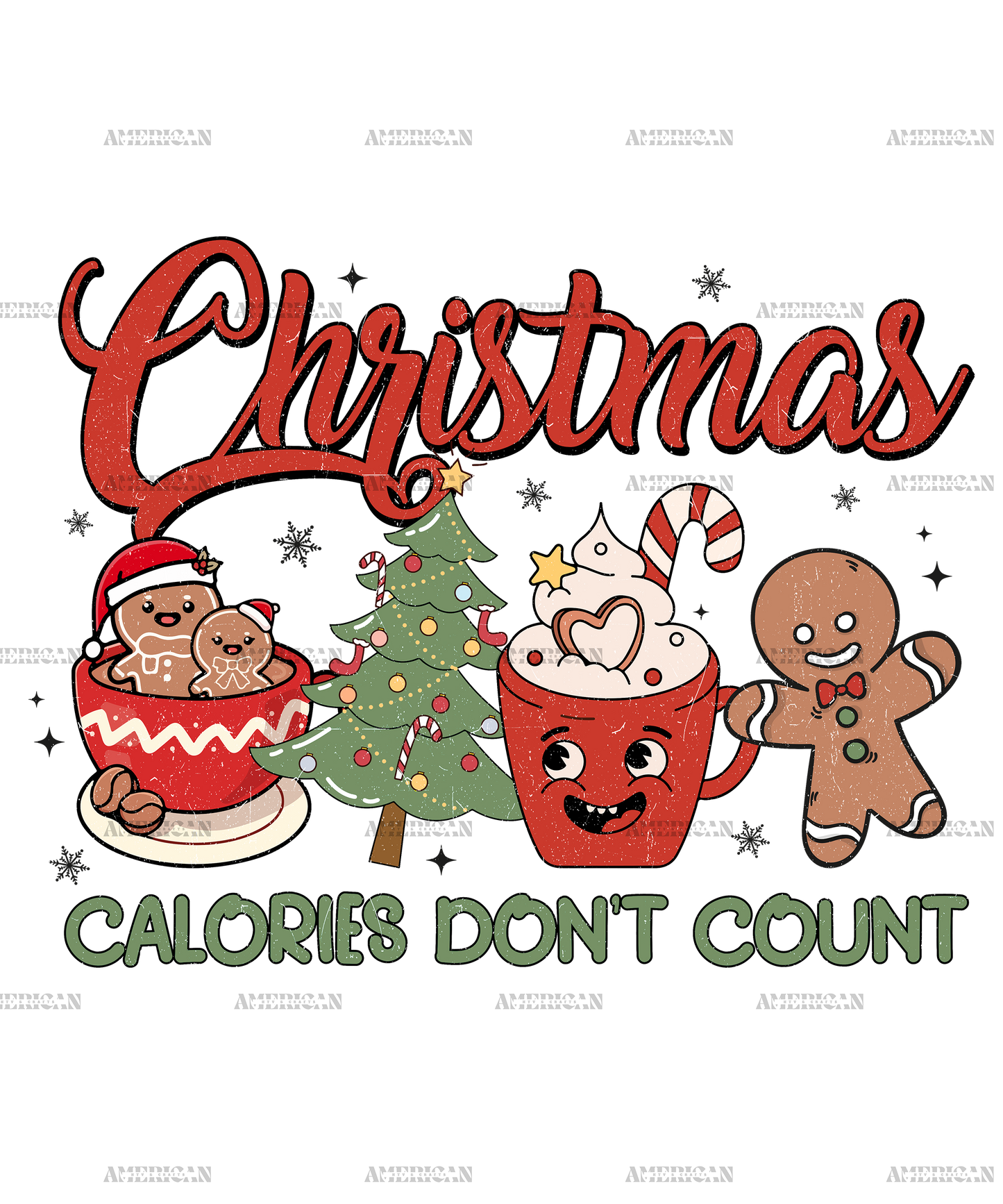 Christmas Calories Don't Count DTF Transfer