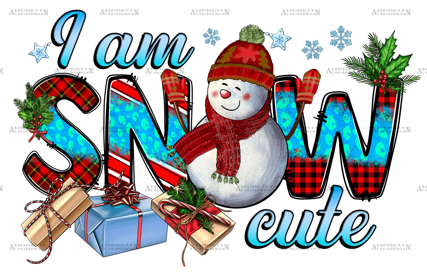 Christmas I am Snow Cute DTF Transfer