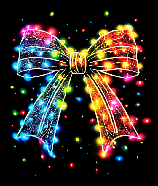 Colorful Lights Bow-2 DTF Transfer