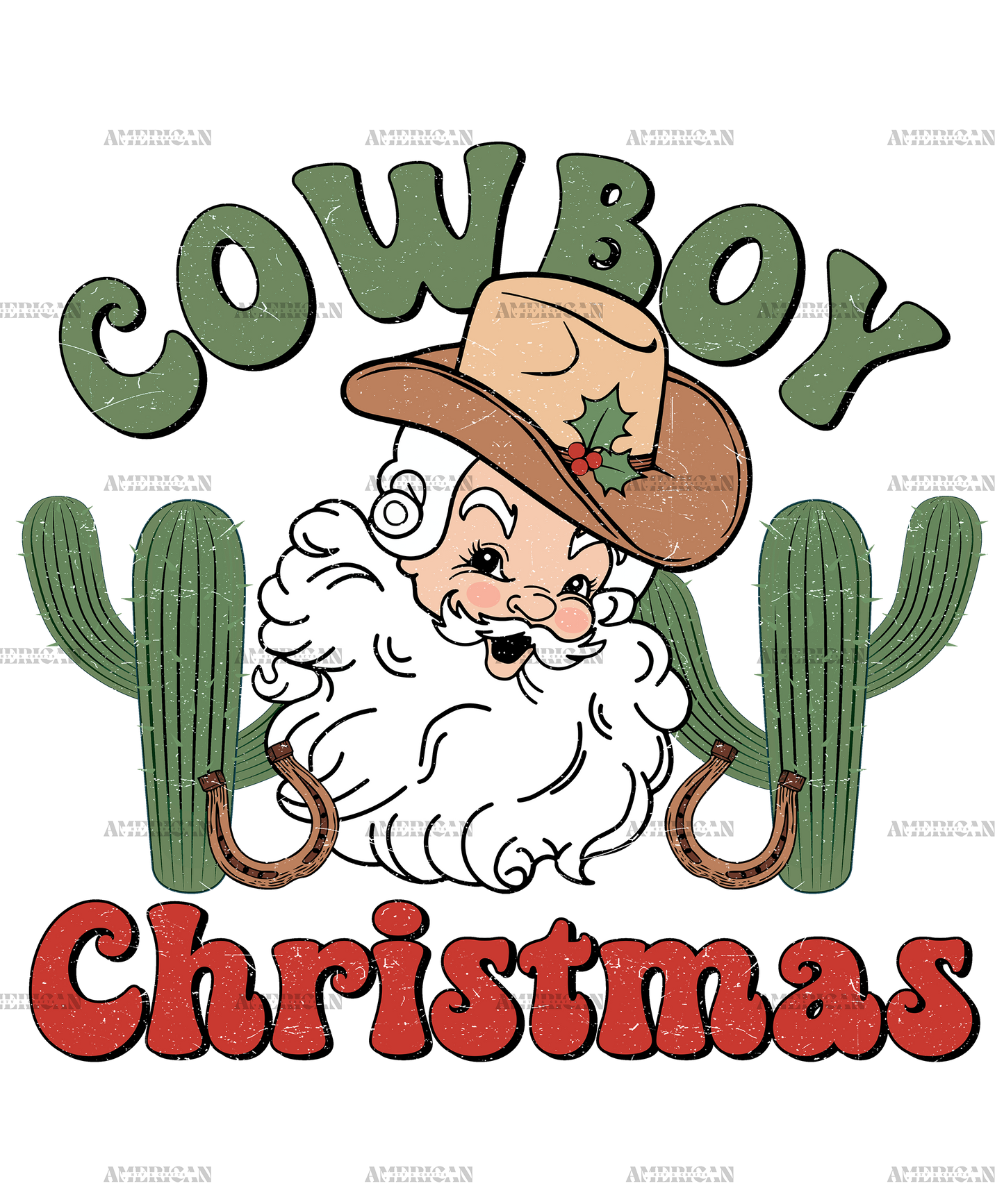 Cowboy Christmas-1 DTF Transfer