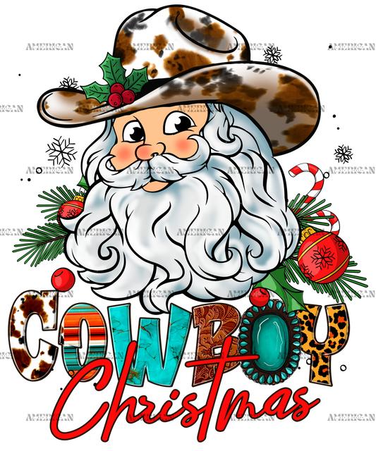 Cowboy Christmas-3 DTF Transfer
