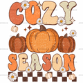 Cozy Season Pumpkin Dotted DTF Transfer