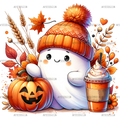 Cute Fall Ghost DTF Transfer