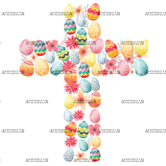 Easter Eggs Cross DTF Transfer
