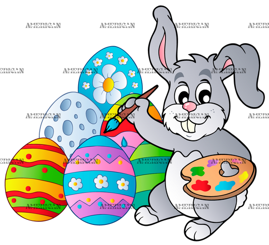 Easter Eggs Painting  DTF Transfer