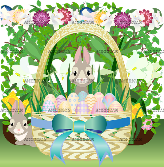 Easter Garden DTF Transfer