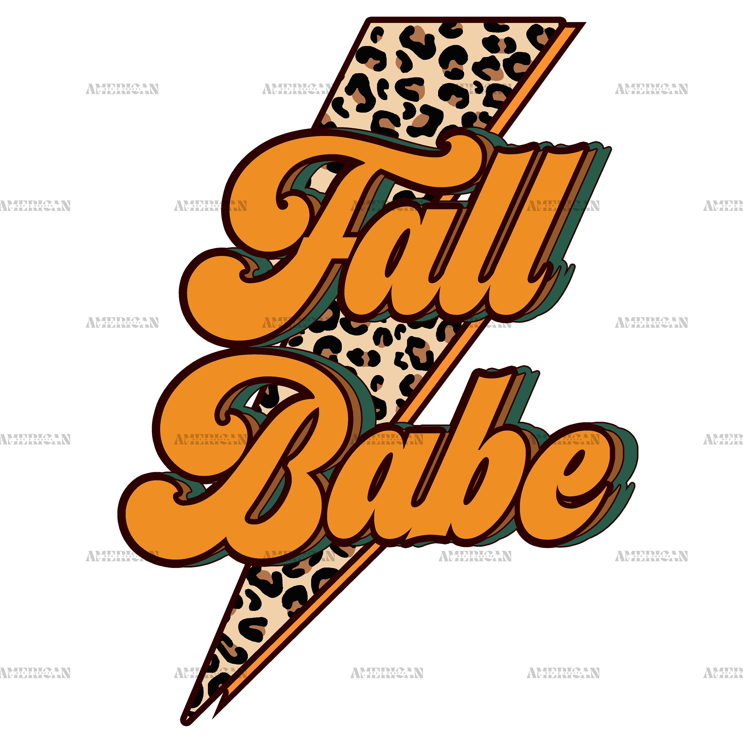 Fall Babe Bolt DTF Transfer