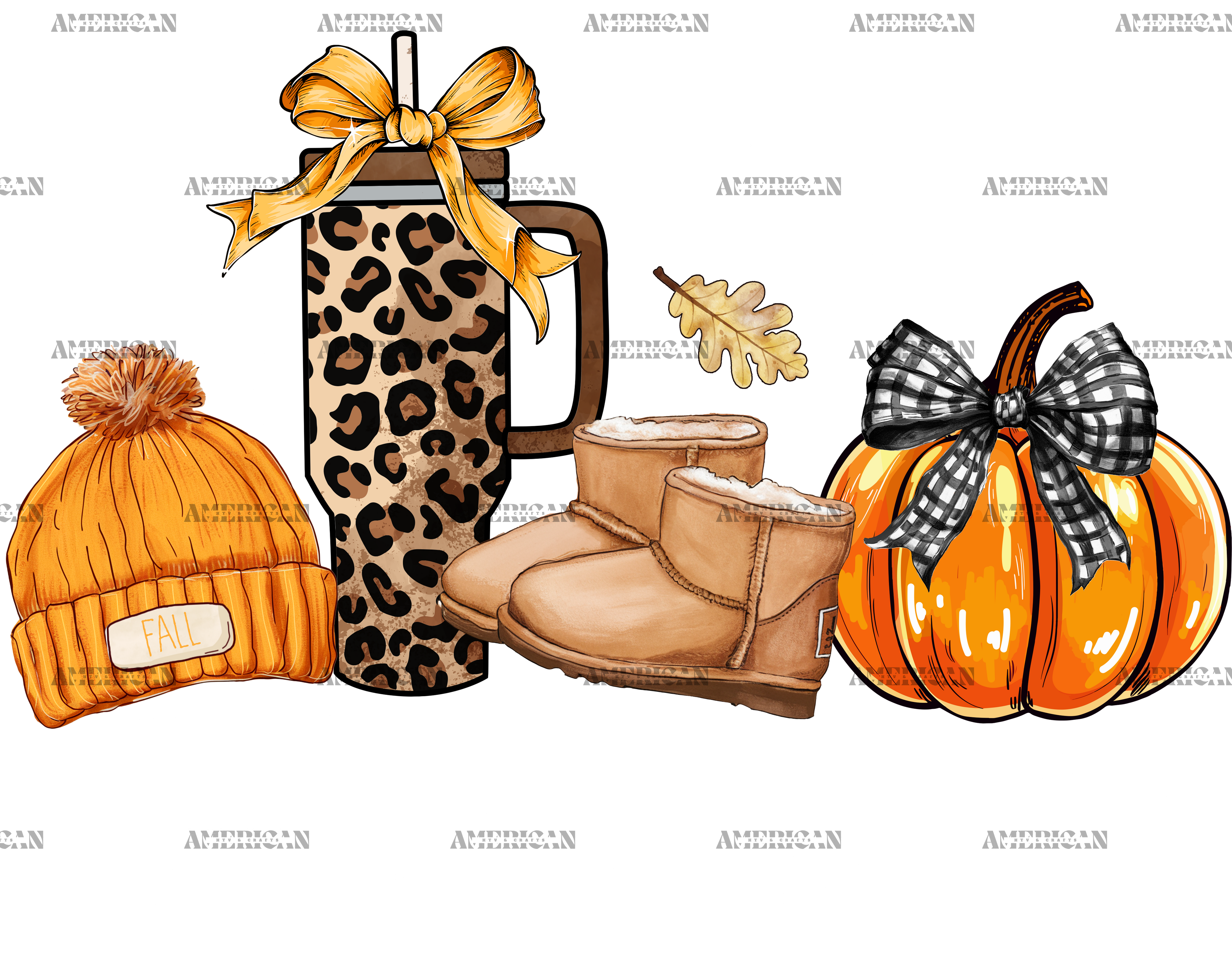 Fall Basics White DTF Transfer