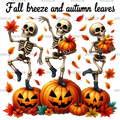 Fall Breeze And Autumn Leaves-3 DTF Transfer