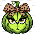 Fall Grinch Pumpkin DTF Transfer