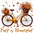 Fall Is Beautiful Bicycle DTF Transfer
