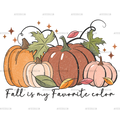 Fall Is My Favorite Color Pumpkin Dotted DTF Transfer