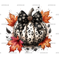 Fall Pumpkin Bow-1 DTF Transfer