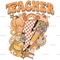 Fall Teacher Dotted DTF Transfer