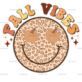 Fall Vibes Smily Face DTF Transfer