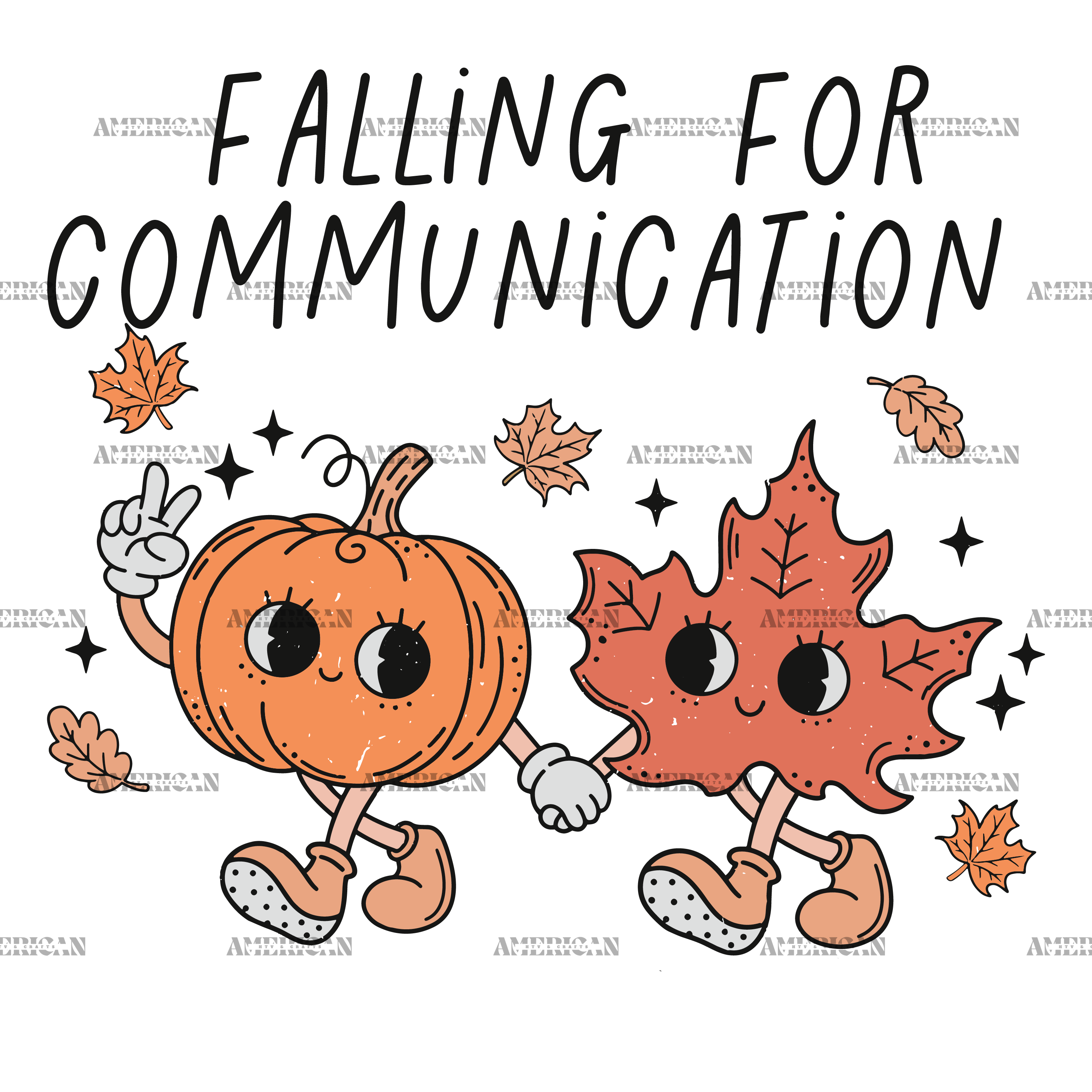Falling For Communication DTF Transfer
