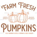 Farm Fresh Pumpkins Hand Picked DTF Transfer