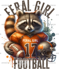 Feral Girl Football-1 DTF Transfer