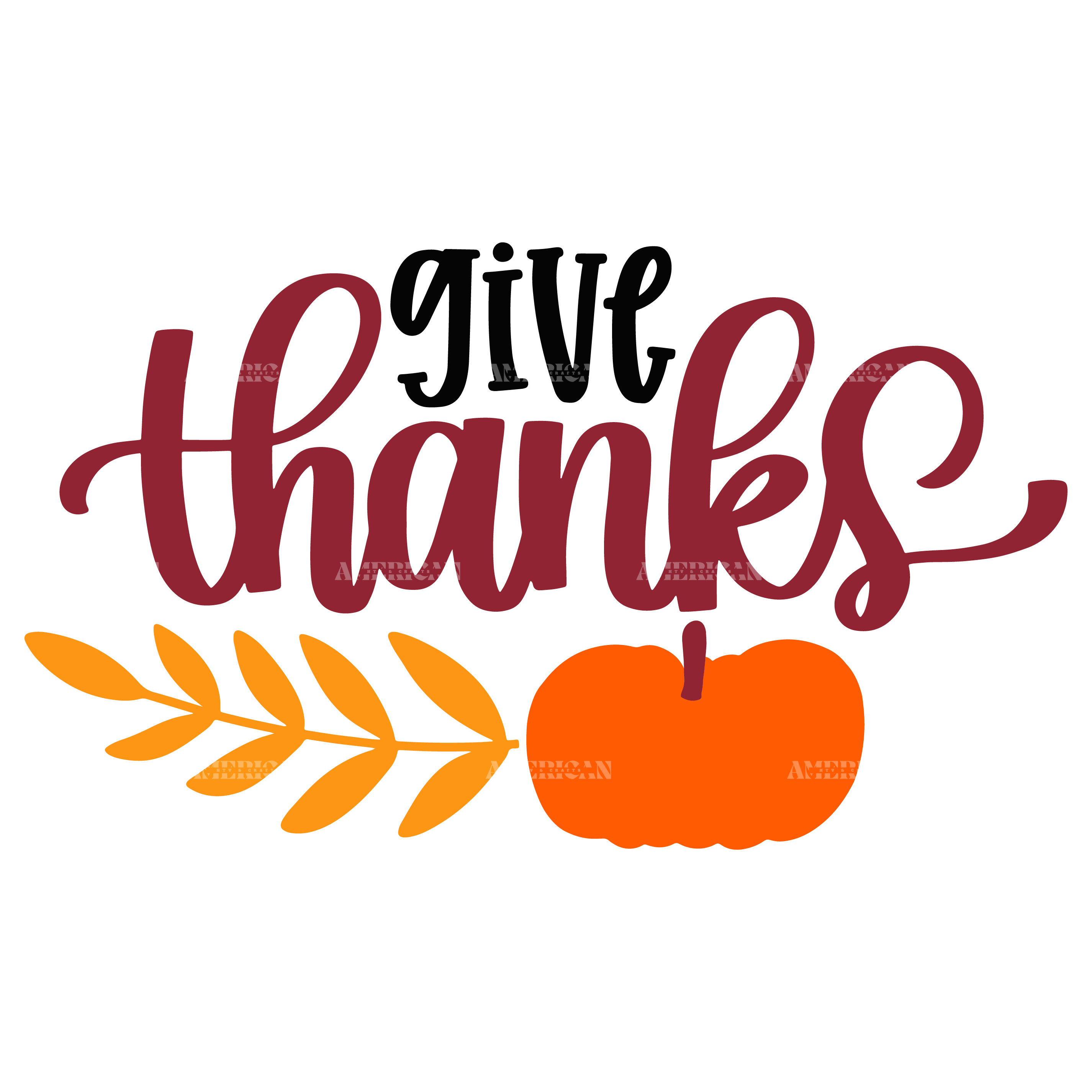 Give Thanks-2 DTF Transfer