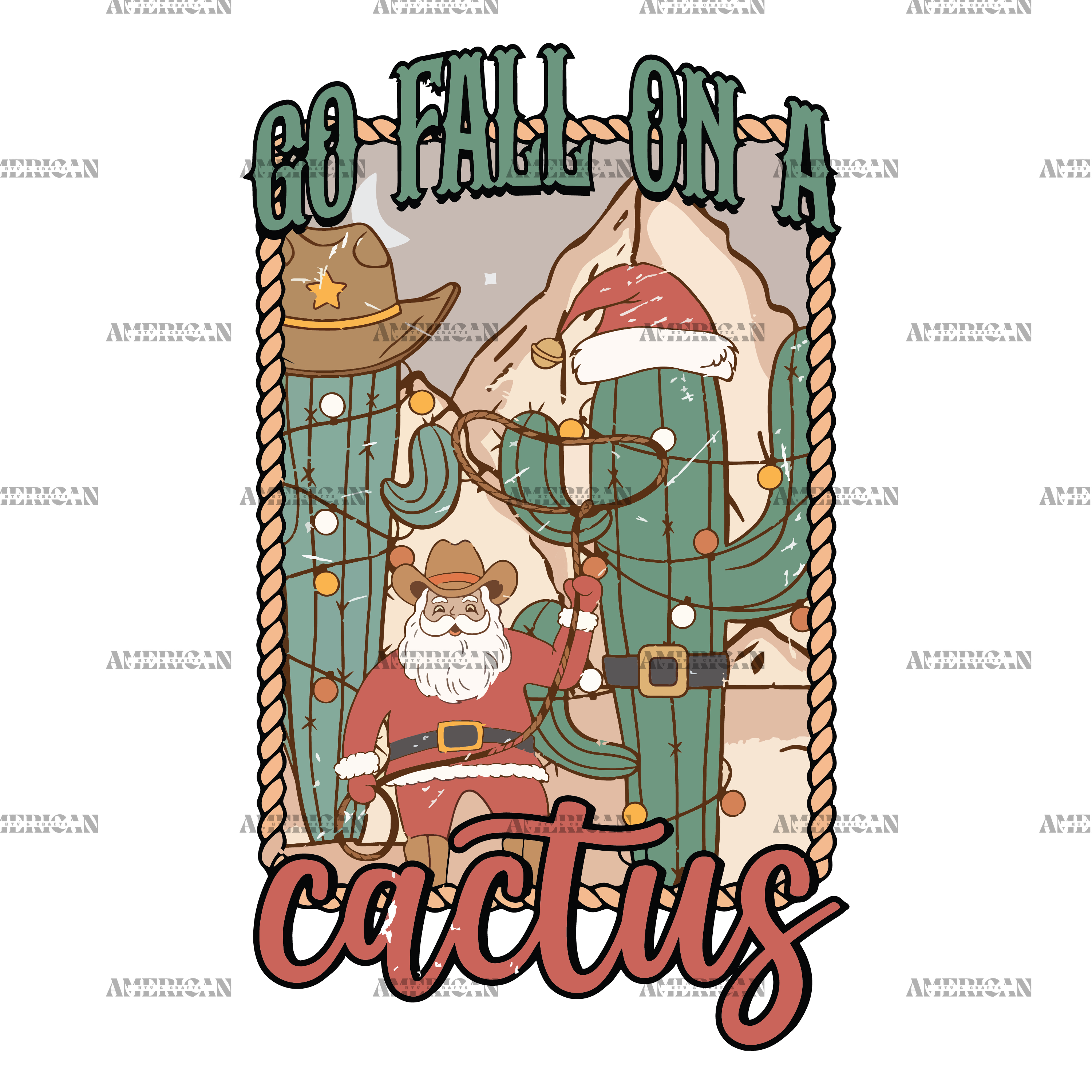 Go Fall On A Cactus  DTF Transfer