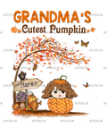 Grandma's Cutest Pumpkin DTF Transfer