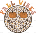 Grunge Fall Vibes Smiley DTF Transfer