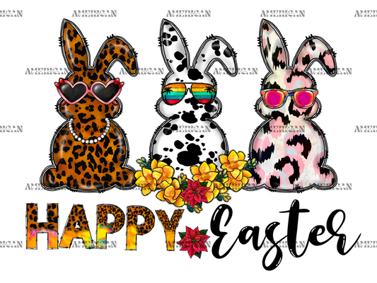 Happy Easter Bunnies DTF Transfer