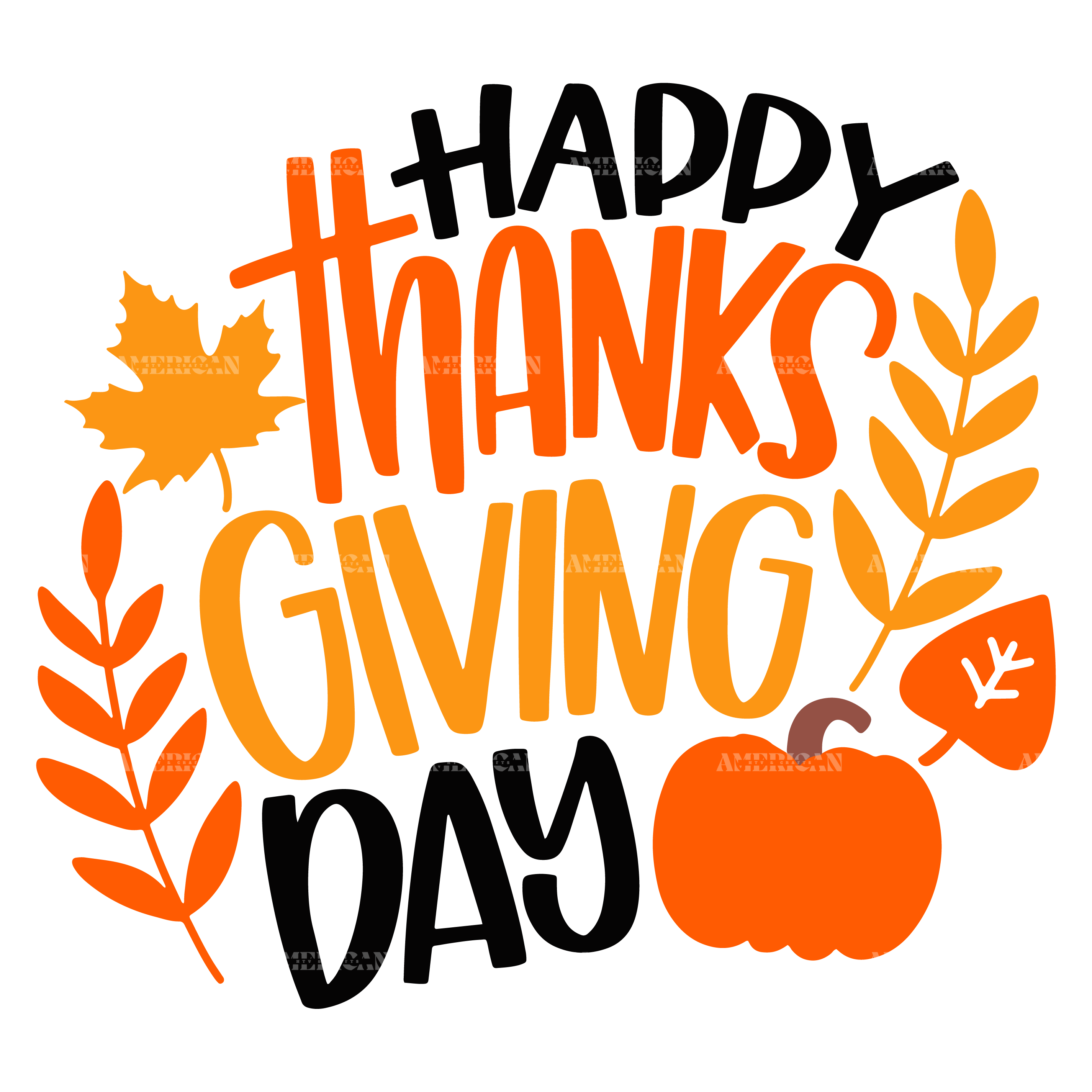 Happy Thanks Giving Day-2 DTF Transfer