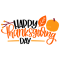 Happy Thanks Giving Day-3 DTF Transfer
